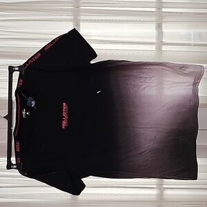 HOLLISTER NWT black Ombre fade  shirt Sz.L